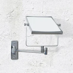 Origins Living Addison Reversible Rectangular Magnifying Chrome Mirror - 150 x 200mm