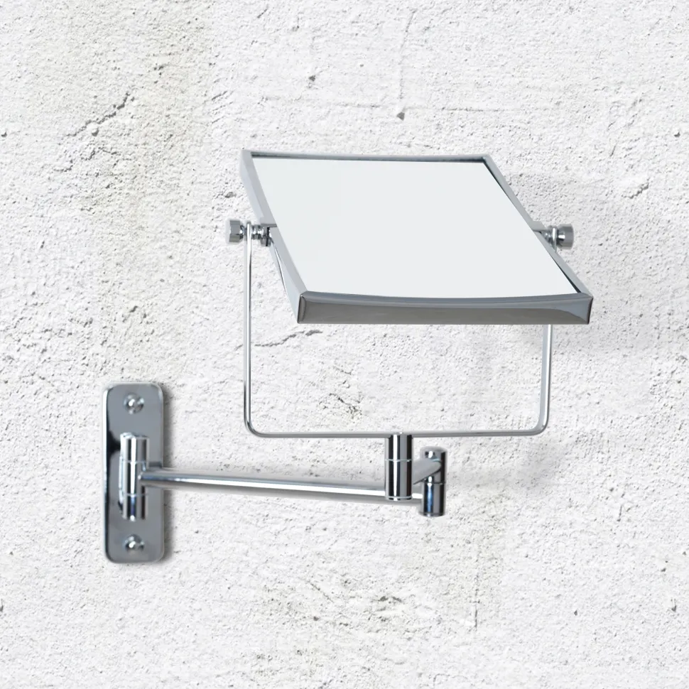 Origins Living Addison Reversible Rectangular Magnifying Chrome Mirror - 150 x 200mm