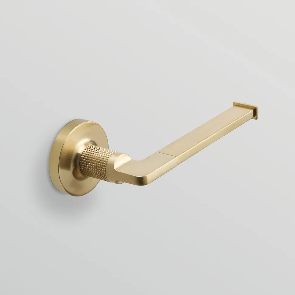 Origins Living Baxter Brushed Brass Open Toilet Roll Holder