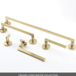 Origins Living Baxter Brushed Brass Open Towel Rail