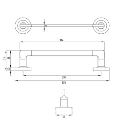 Origins Living Baxter Brushed Brass Towel Rail