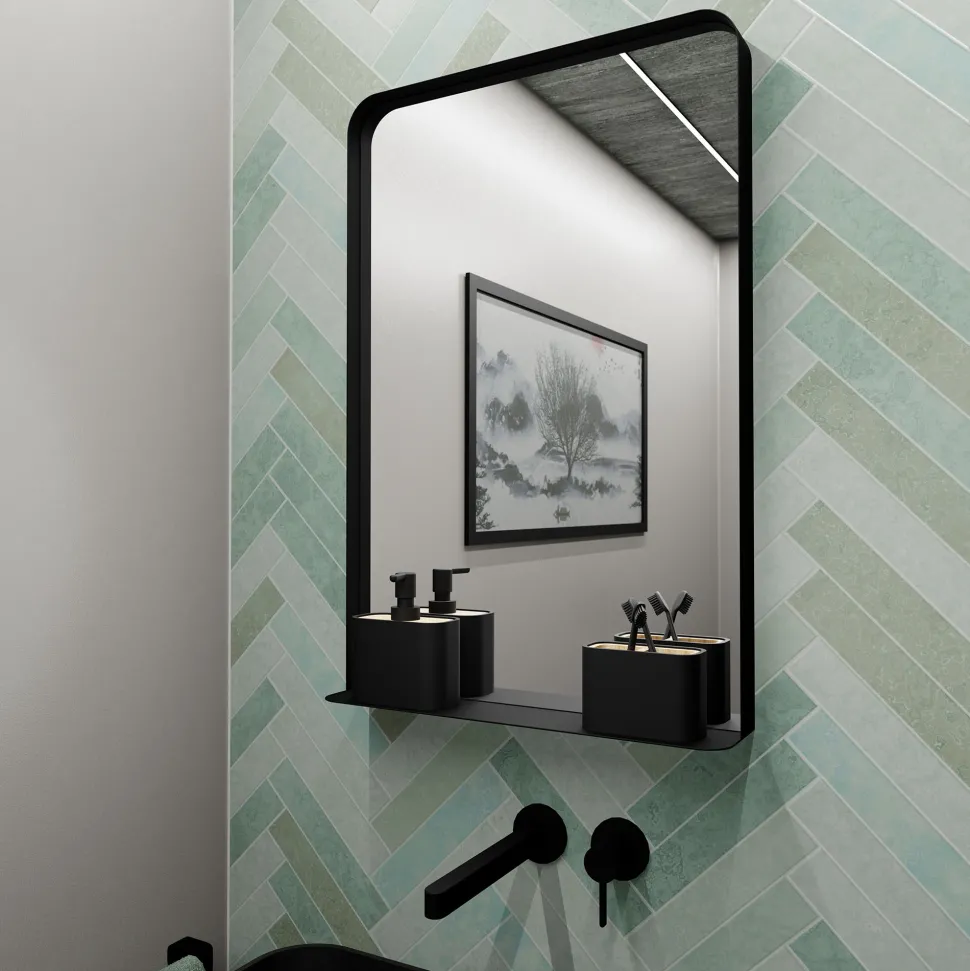 Origins Living City Mirror with Shelf 750 x 500mm