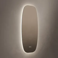 Origins Living Claris Barrel LED Illuminated Mirror with Demister Pad & Colour Change Lights - 500 x 900mm