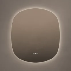 Origins Living Claris Curve Oblong LED Illuminated Mirror with Demister Pad - 700 x 780mm