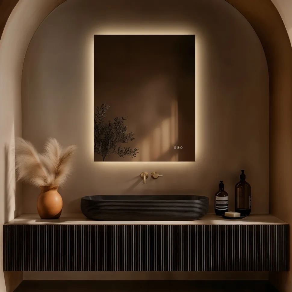 Origins Living Claris Rectangular LED Illuminated Mirror with Demister Pad & Colour Change Lights
