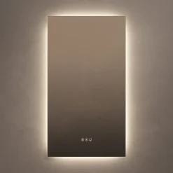 Origins Living Claris Rectangular LED Illuminated Mirror with Demister Pad & Colour Change Lights