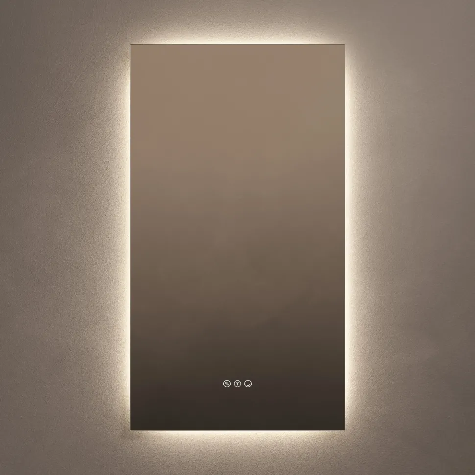 Origins Living Claris Rectangular LED Illuminated Mirror with Demister Pad & Colour Change Lights
