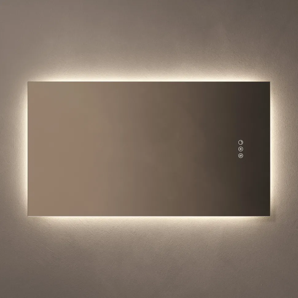Origins Living Claris Rectangular LED Illuminated Mirror with Demister Pad & Colour Change Lights
