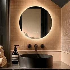 Origins Living Claris Round LED Illuminated Mirror with Demister Pad & Colour Change Lights