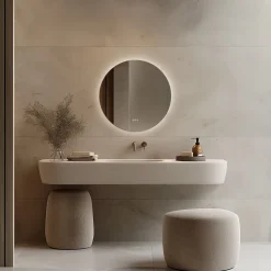 Origins Living Claris Round LED Illuminated Mirror with Demister Pad & Colour Change Lights