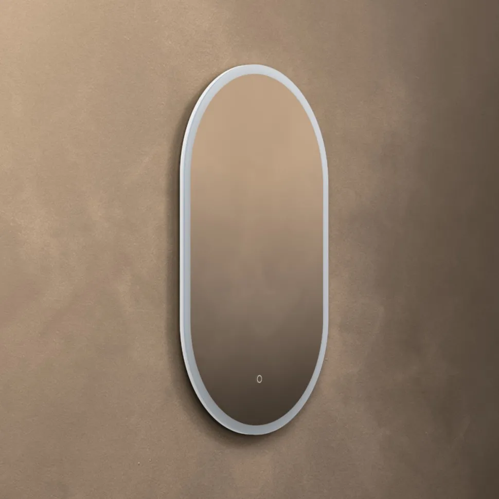 Origins Living Cleo Capsule LED Illuminated Mirror with Demister Pad - 500 x 800mm