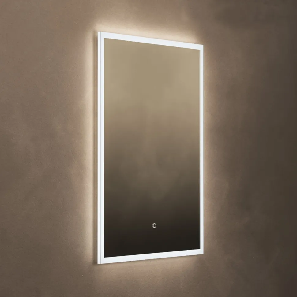 Origins Living Cleo Rectangular LED Illuminated Mirror with Demister Pad - 600 x 800mm