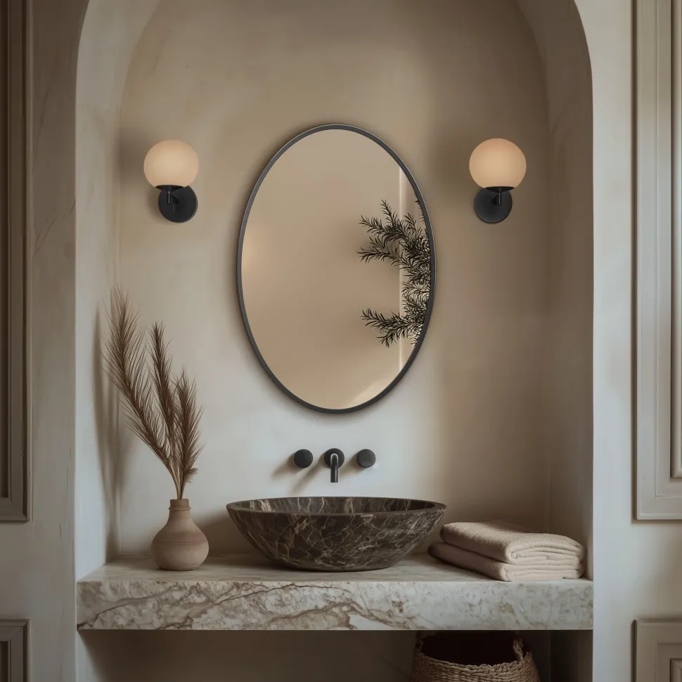 Origins Living Delphine Oval Mirror - 550 x 800mm