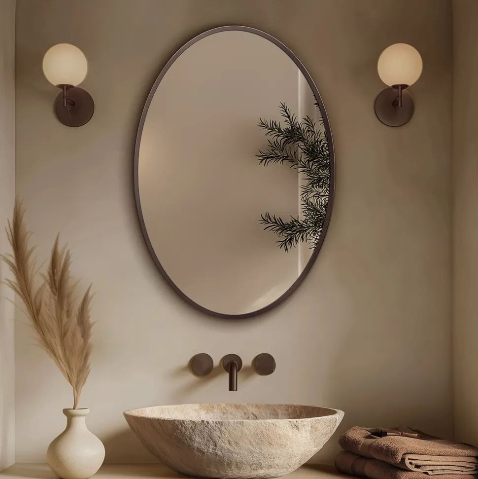 Origins Living Delphine Oval Mirror - 550 x 800mm