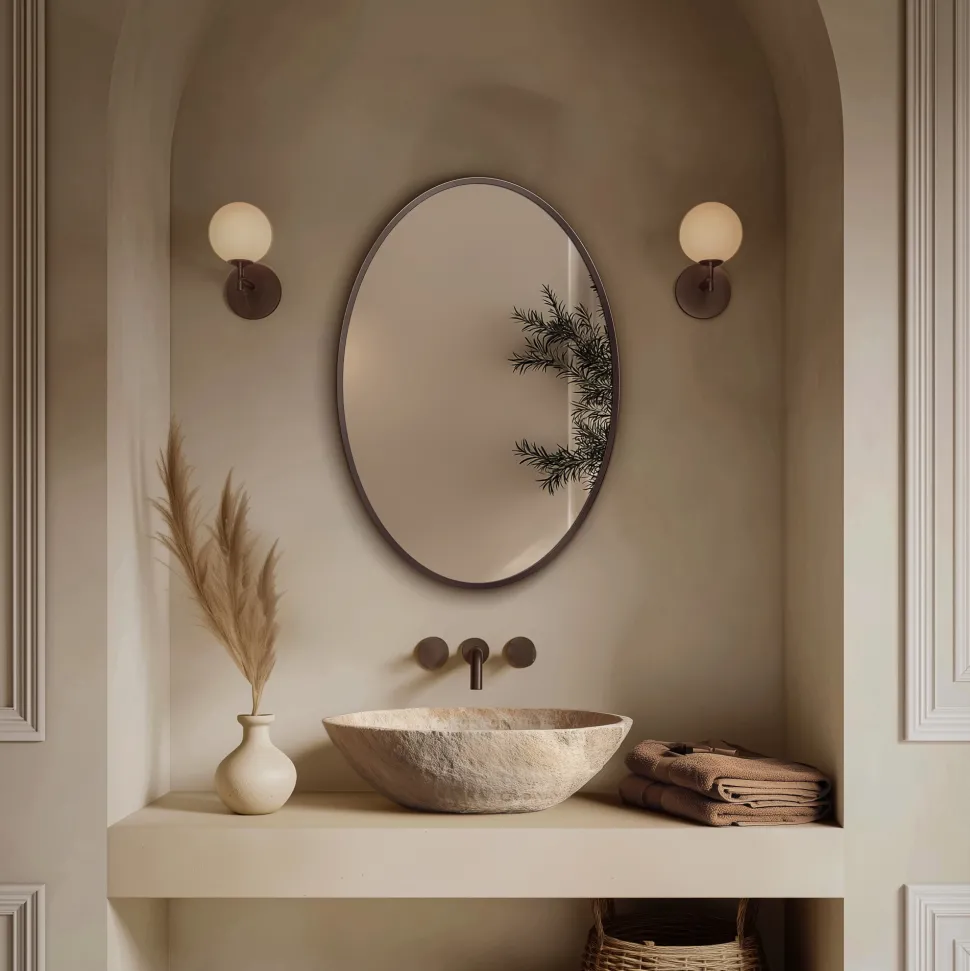 Origins Living Delphine Oval Mirror - 550 x 800mm