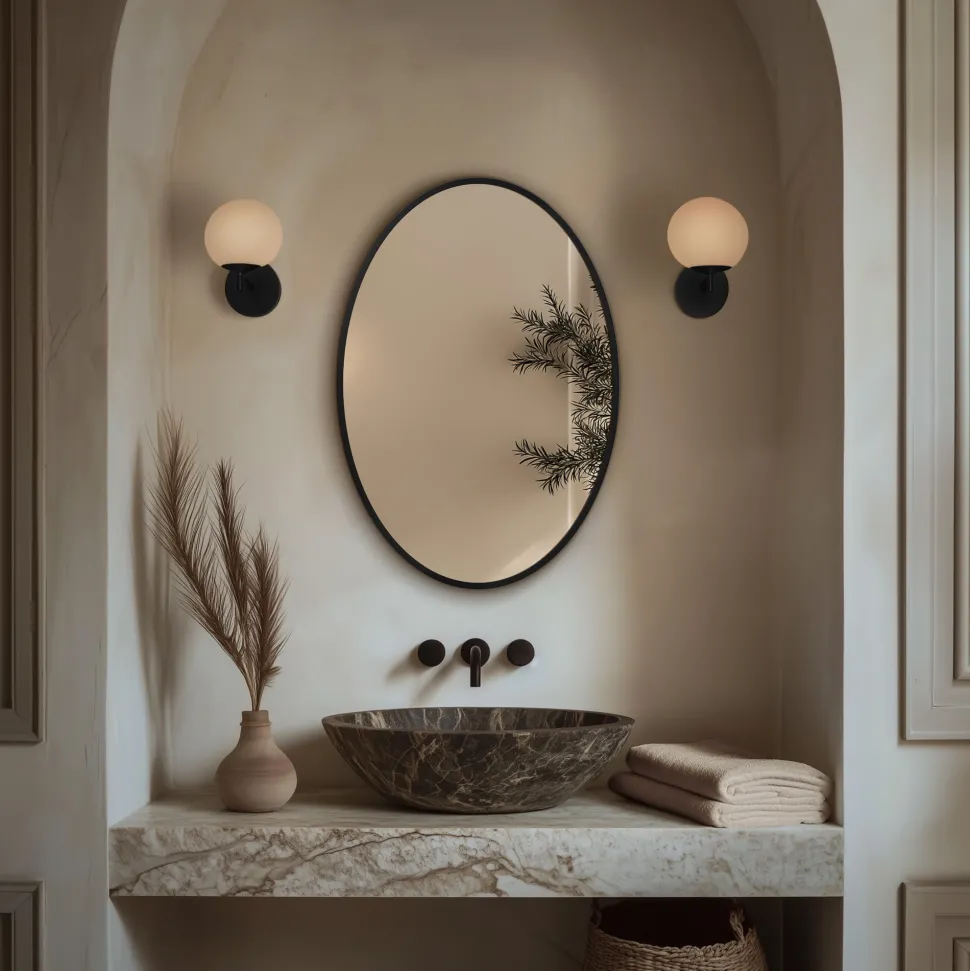Origins Living Delphine Oval Mirror - 550 x 800mm