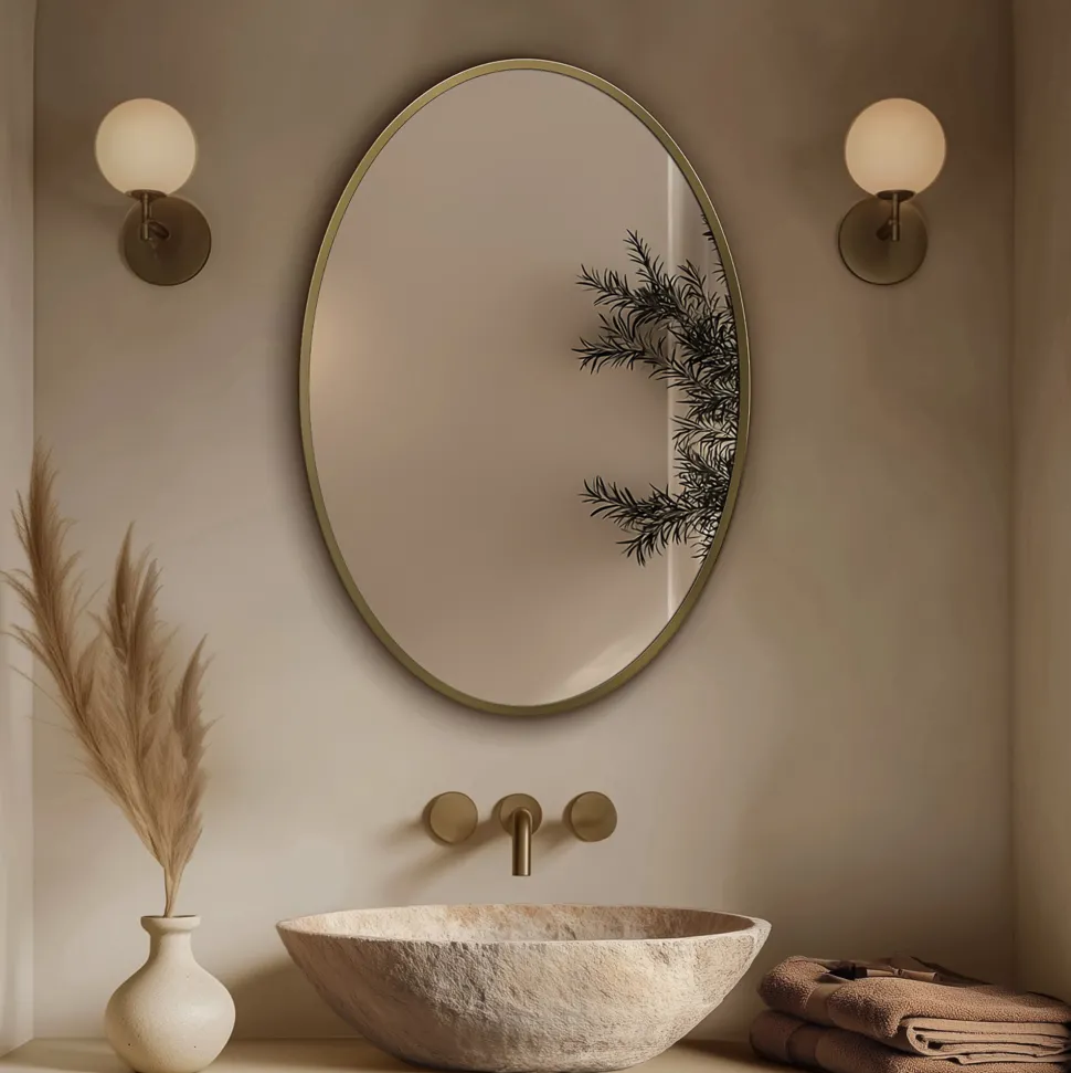Origins Living Delphine Oval Mirror - 550 x 800mm