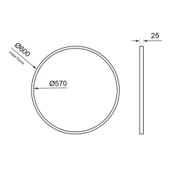 Origins Living Docklands Round Mirror - 600mm & 800mm