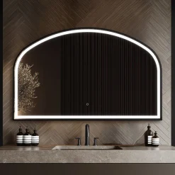 Origins Living Lomax Light Overmantle Arch LED Illuminated Mirror with Demister Pad - 1200 × 750mm