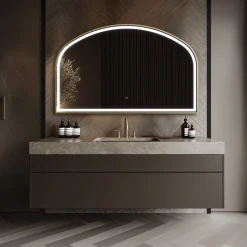 Origins Living Lomax Light Overmantle Arch LED Illuminated Mirror with Demister Pad - 1200 × 750mm