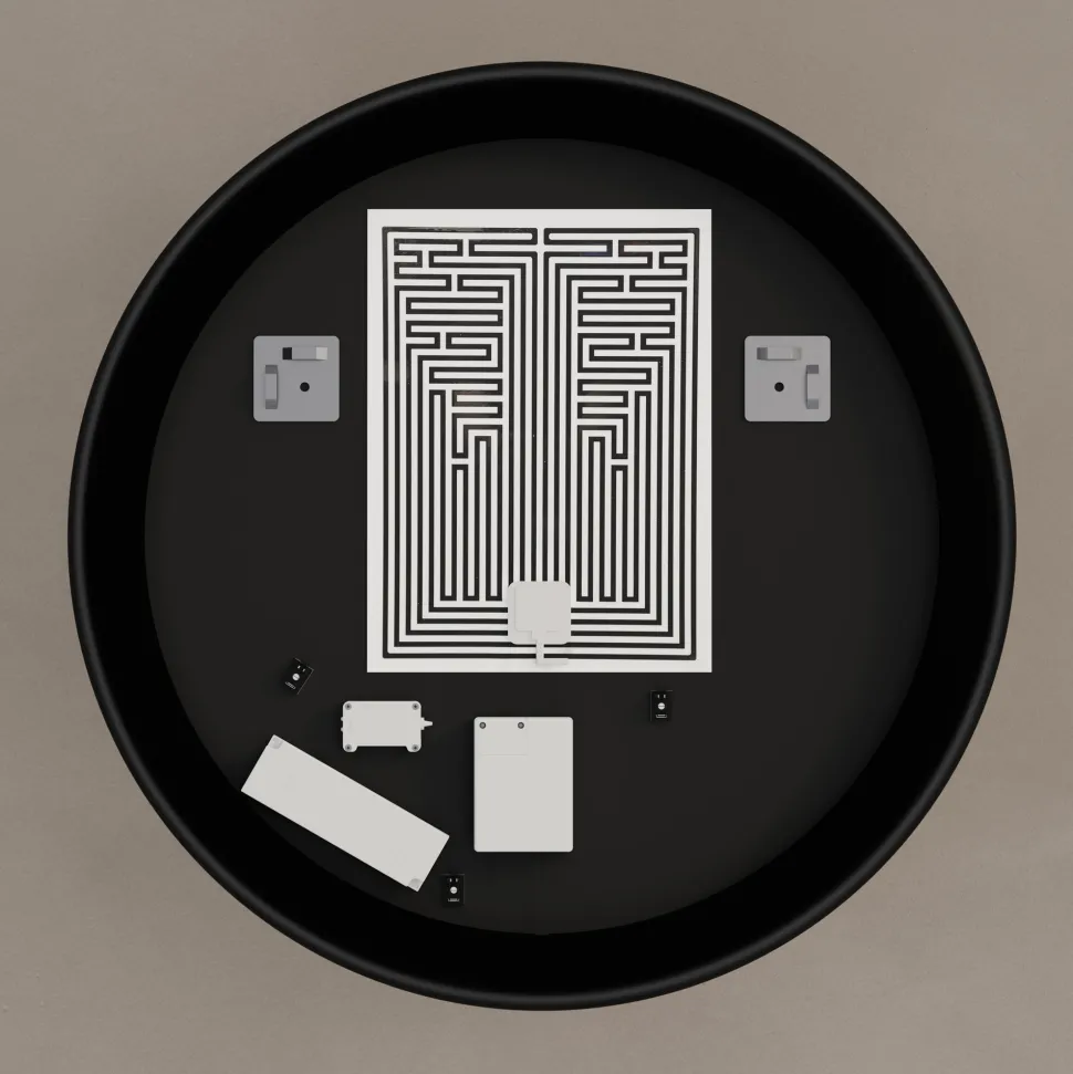 Origins Living Luxor Gold & Black Illuminated LED Mirror with Demister Pad - 800mm