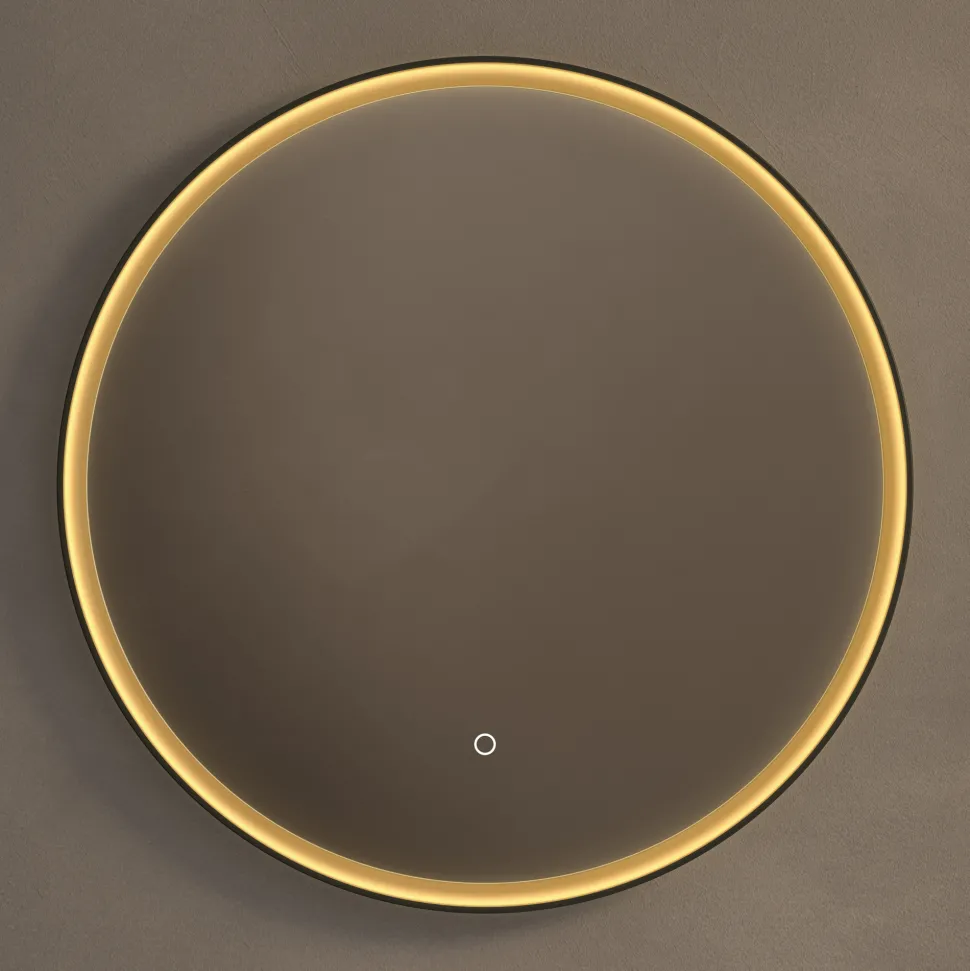 Origins Living Luxor Gold & Black Illuminated LED Mirror with Demister Pad - 800mm