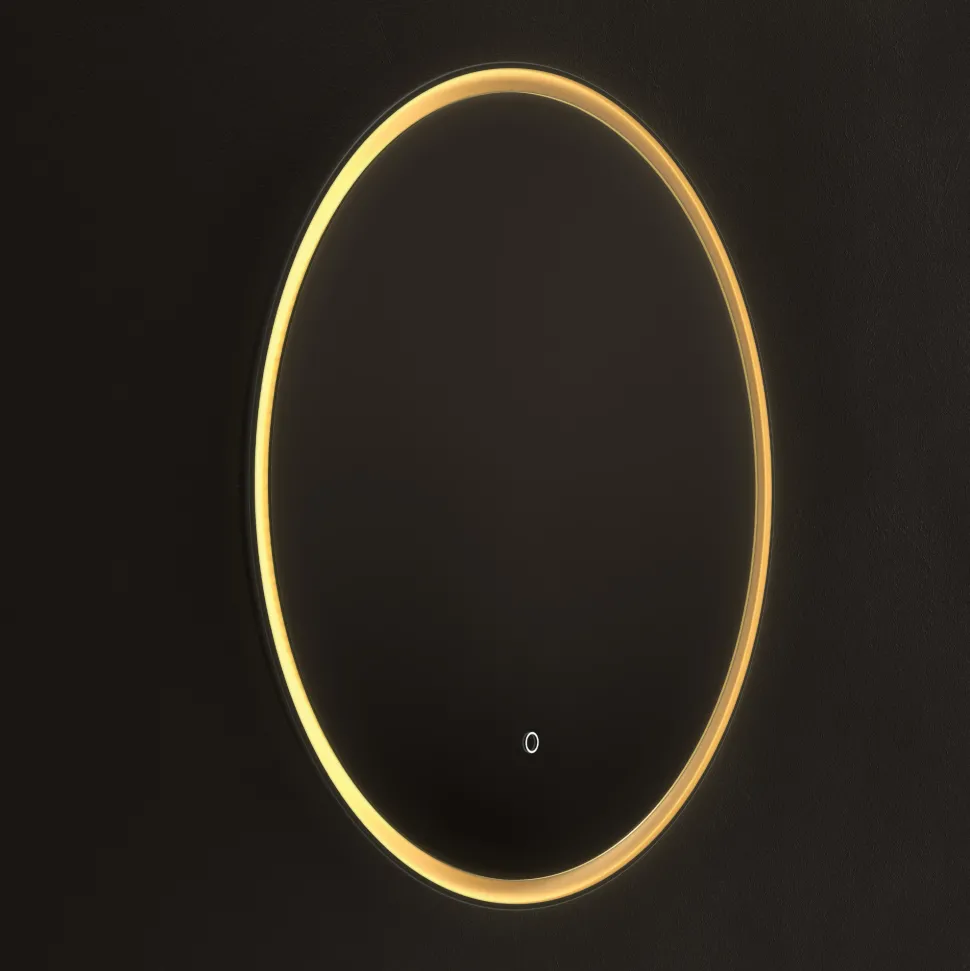 Origins Living Luxor Gold & Black Illuminated LED Mirror with Demister Pad - 800mm