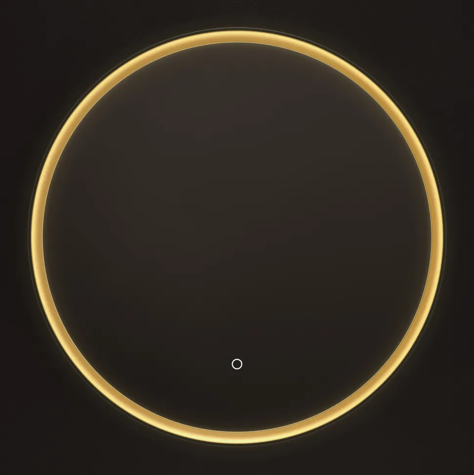 Origins Living Luxor Gold & Black Illuminated LED Mirror with Demister Pad - 800mm
