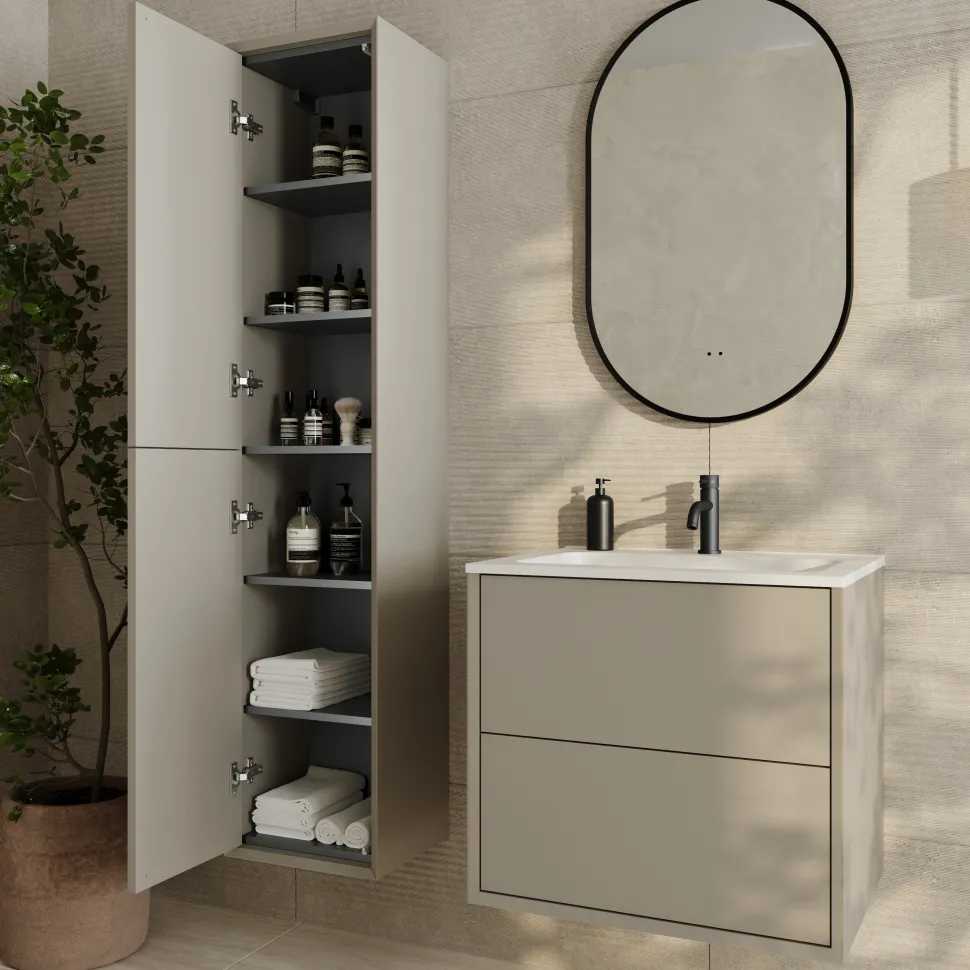 Oslo 1600mm Tall Wall Mounted Storage Unit