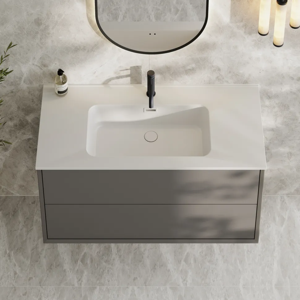 Oslo 1000mm Wall Mounted Vanity Unit & Matt White Basin