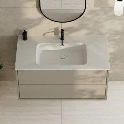 Oslo 1000mm Wall Mounted Vanity Unit & Matt White Basin