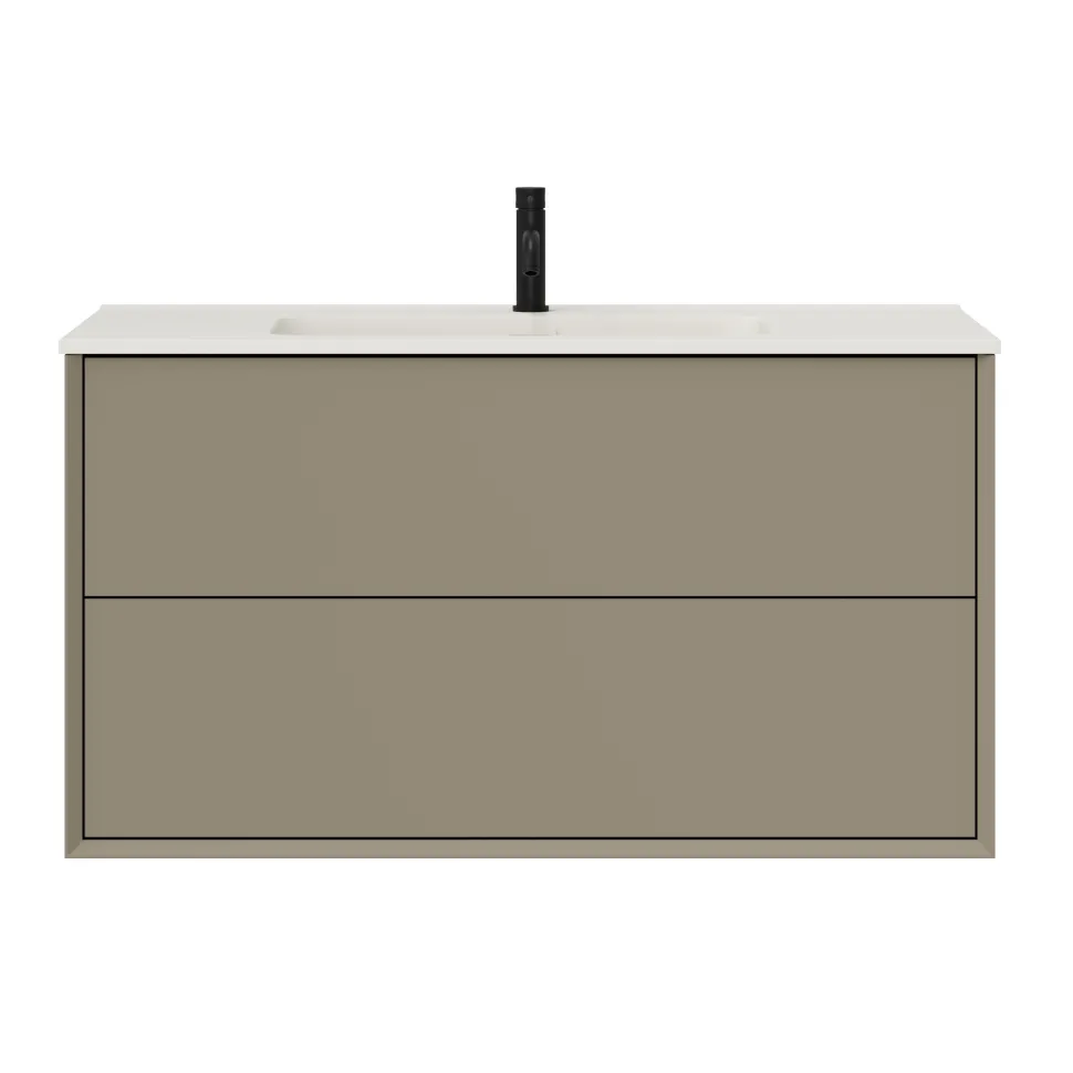 Oslo 1000mm Wall Mounted Vanity Unit & Matt White Basin