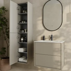 Oslo 600mm Wall Mounted Vanity Unit & Matt White Basin