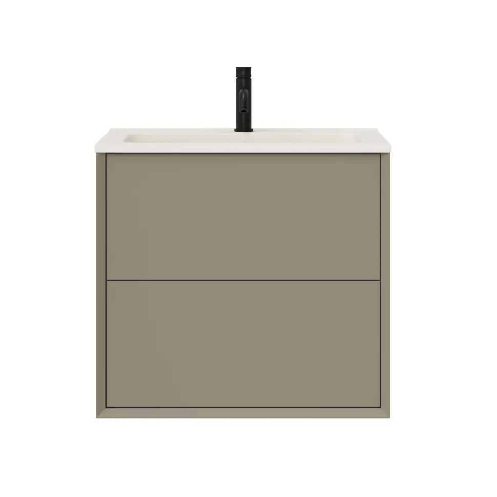 Oslo 600mm Wall Mounted Vanity Unit & Matt White Basin