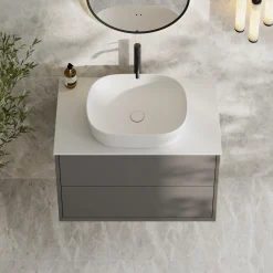 Oslo 800mm Wall Mounted Vanity Unit & Sintered Stone Countertop