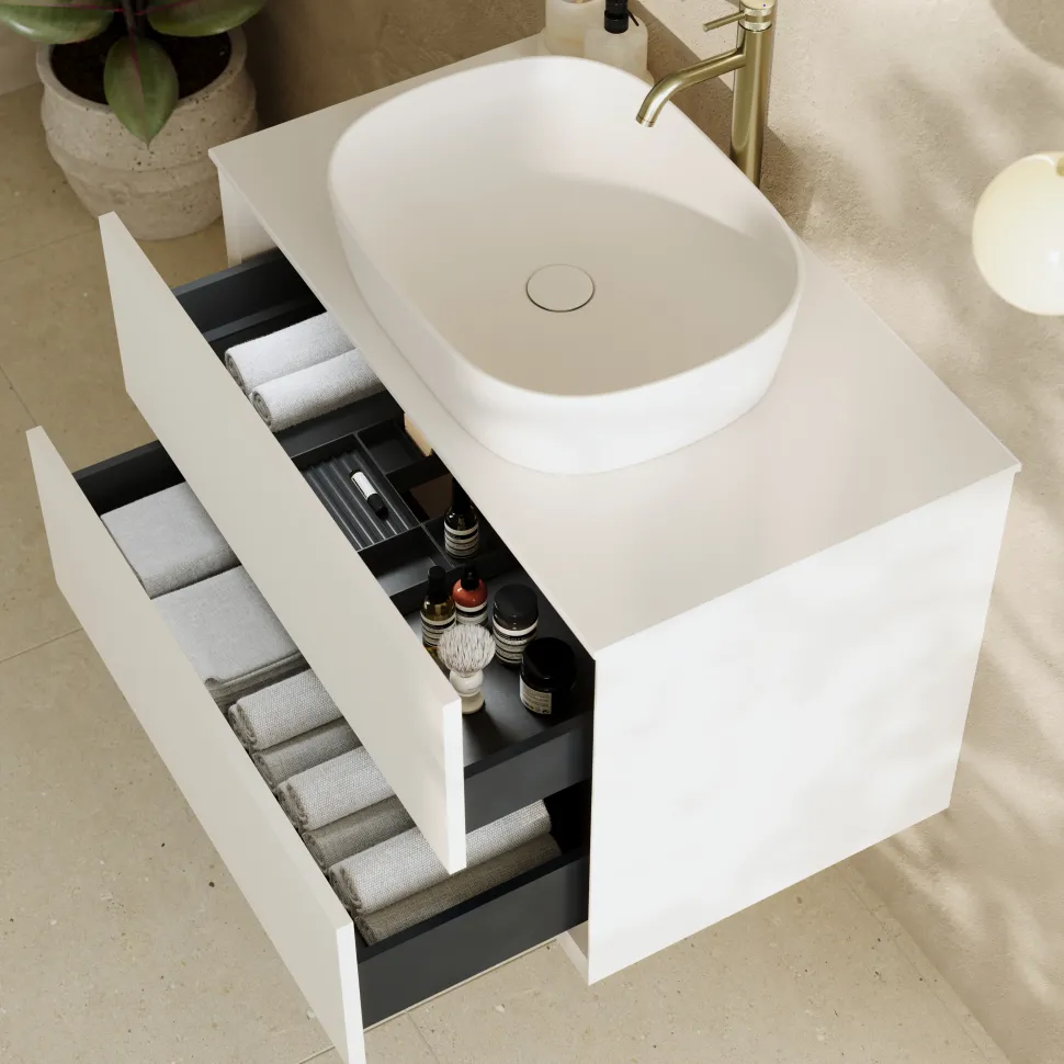 Oslo 800mm Wall Mounted Vanity Unit & Sintered Stone Countertop