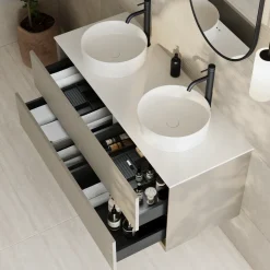 Oslo 1200mm Wall Mounted Vanity Unit & Sintered Stone Countertop