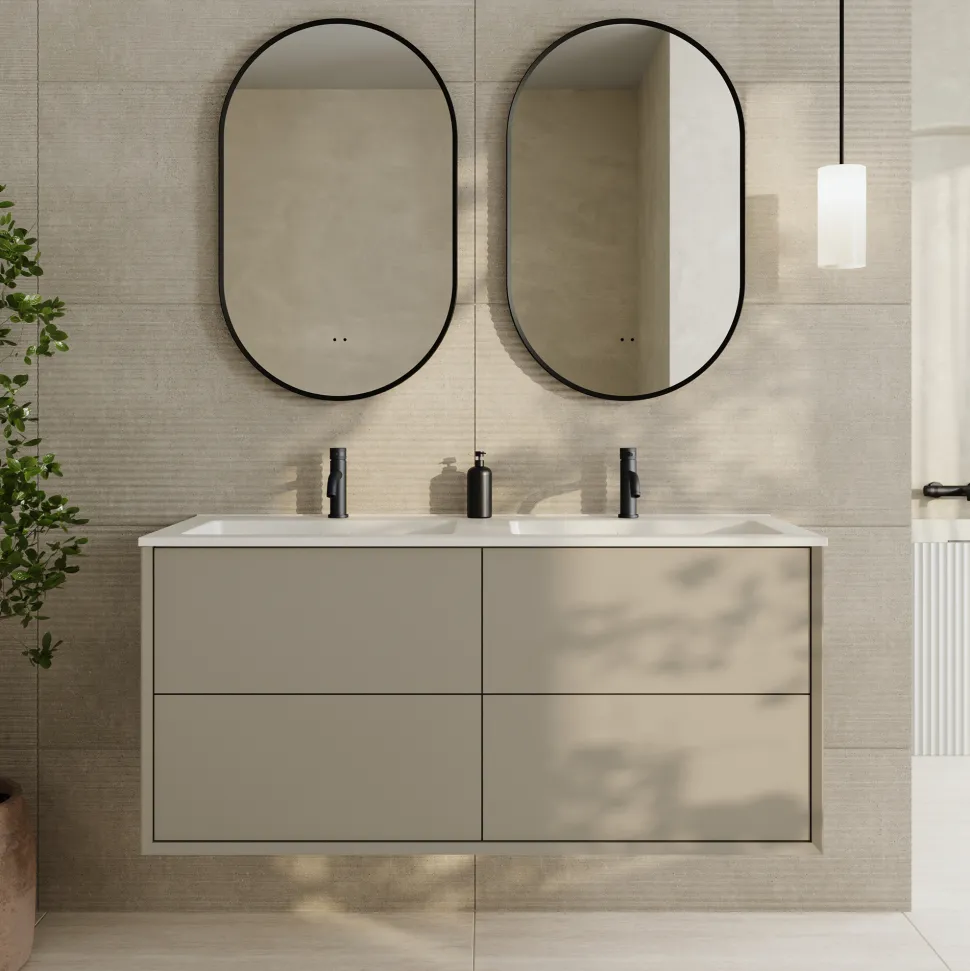 Oslo 1200mm Wall Mounted Vanity Unit & Matt White Basin