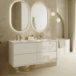 Oslo 1200mm Wall Mounted Vanity Unit & Matt White Basin