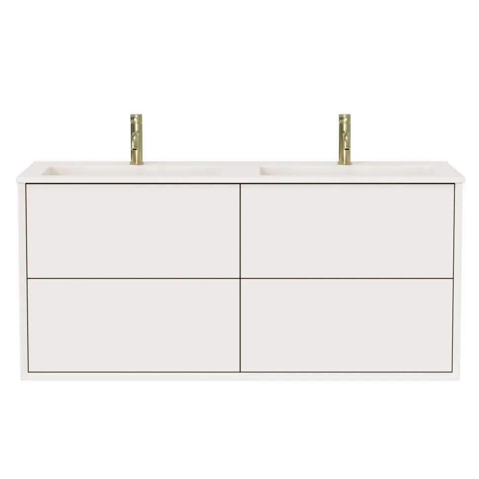 Oslo 1200mm Wall Mounted Vanity Unit & Matt White Basin