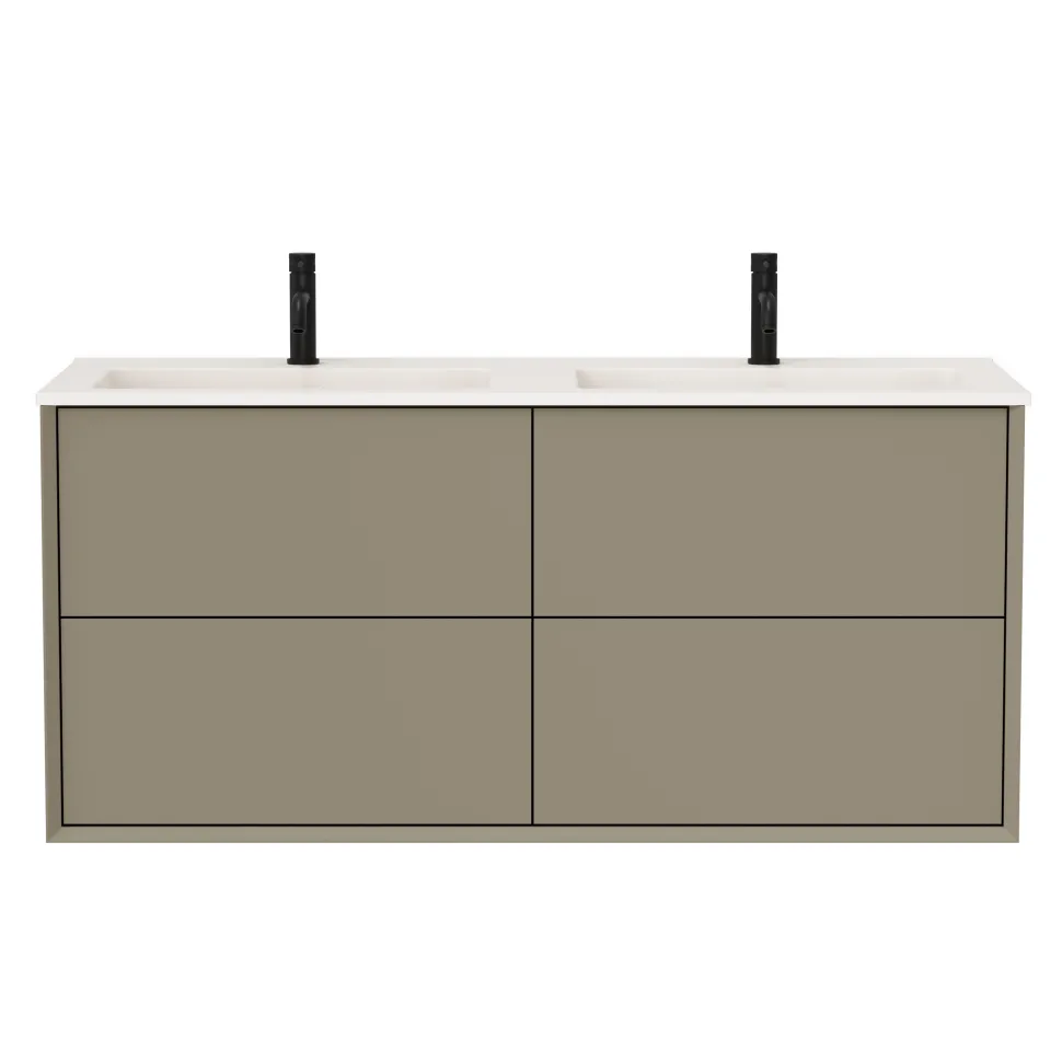 Oslo 1200mm Wall Mounted Vanity Unit & Matt White Basin