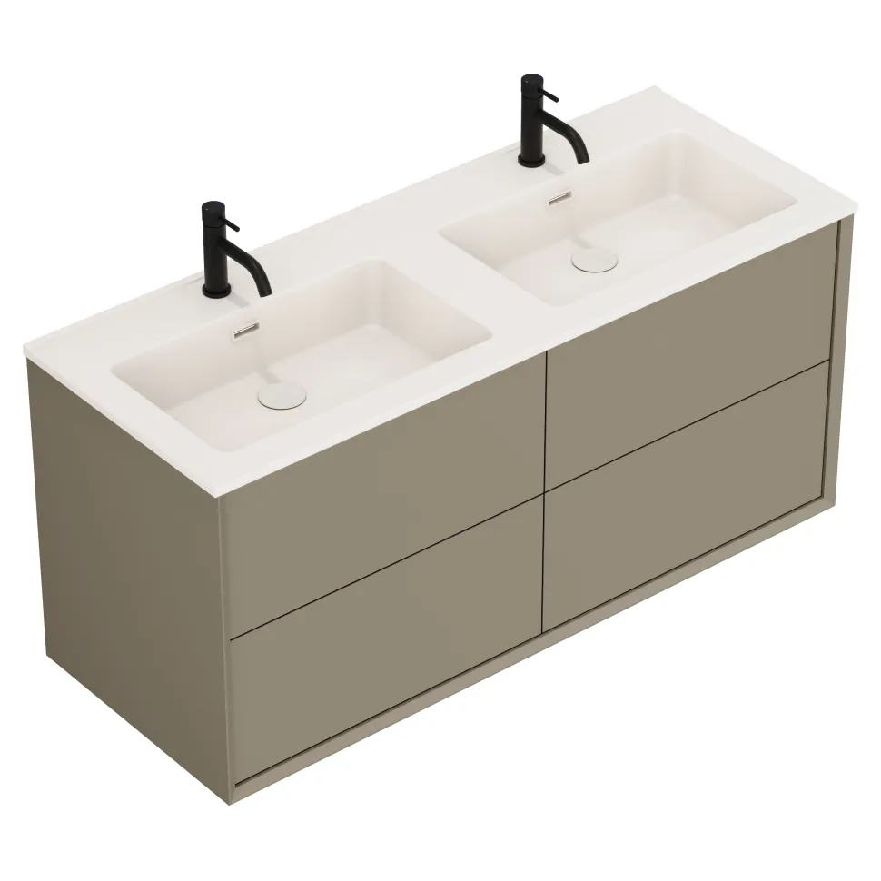 Oslo 1200mm Wall Mounted Vanity Unit & Matt White Basin