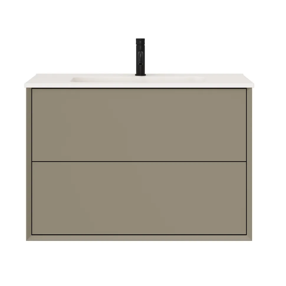 Oslo 800mm Wall Mounted Vanity Unit & Matt White Basin