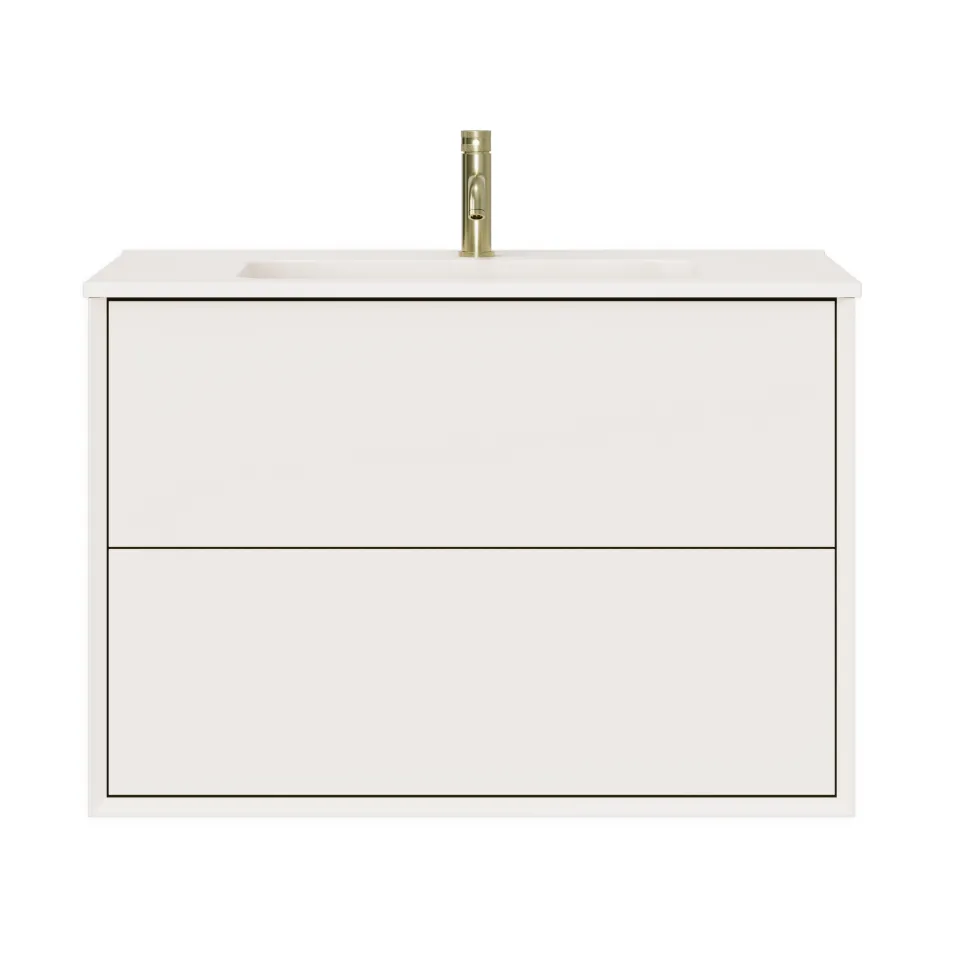 Oslo 800mm Wall Mounted Vanity Unit & Matt White Basin