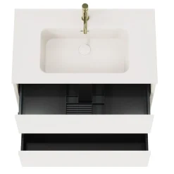Oslo 800mm Wall Mounted Vanity Unit & Matt White Basin