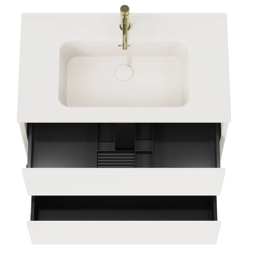 Oslo 800mm Wall Mounted Vanity Unit & Matt White Basin