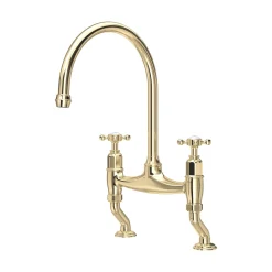Perrin & Rowe Ionian Crosshead 2 Hole Bridge Sink Mixer