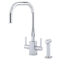 Perrin & Rowe Juliet Dual Lever 'U' Spout Mixer with Rinse