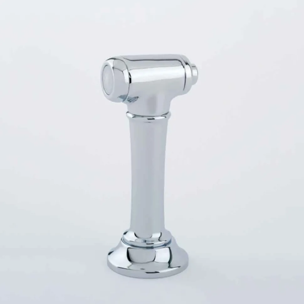 Perrin & Rowe Langbourn Twin Lever Swivel 'C' Spout Sink Mixer with Rinse