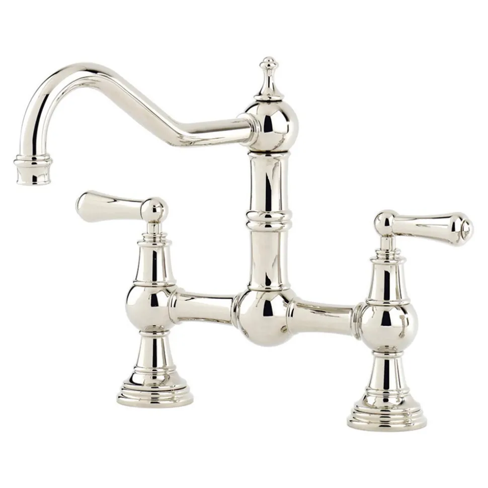 Perrin & Rowe Provence 2 Hole Bridge Sink Mixer with Lever Handles